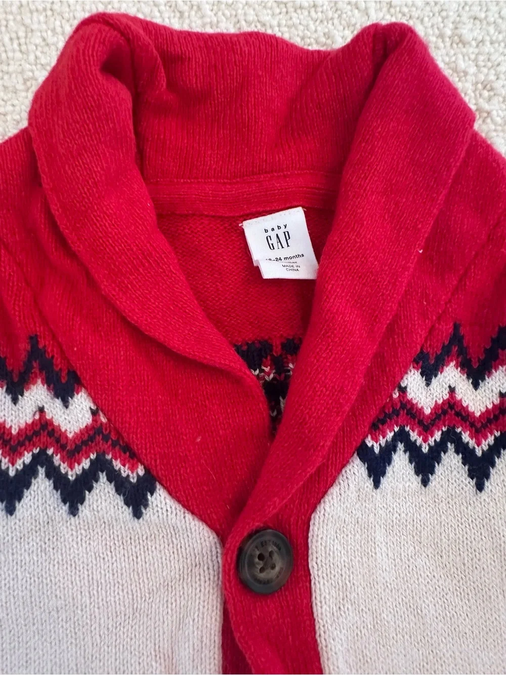 Gap Red Plaid One-Piece and Cardigan Bundle